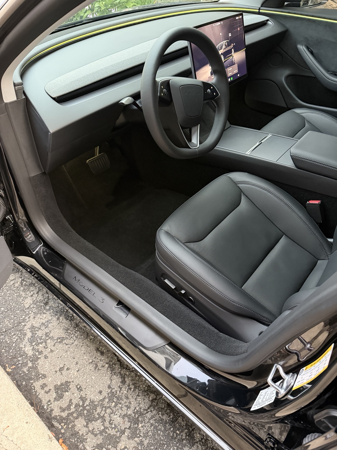After detailing: clean driver's footwell, trim and seat